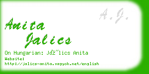 anita jalics business card